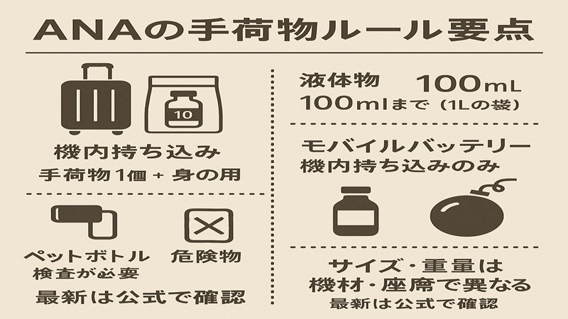 ANAの手荷物ルール要点