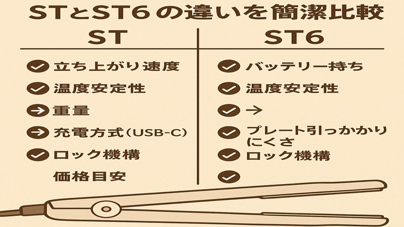 STとST6の違いを簡潔比較