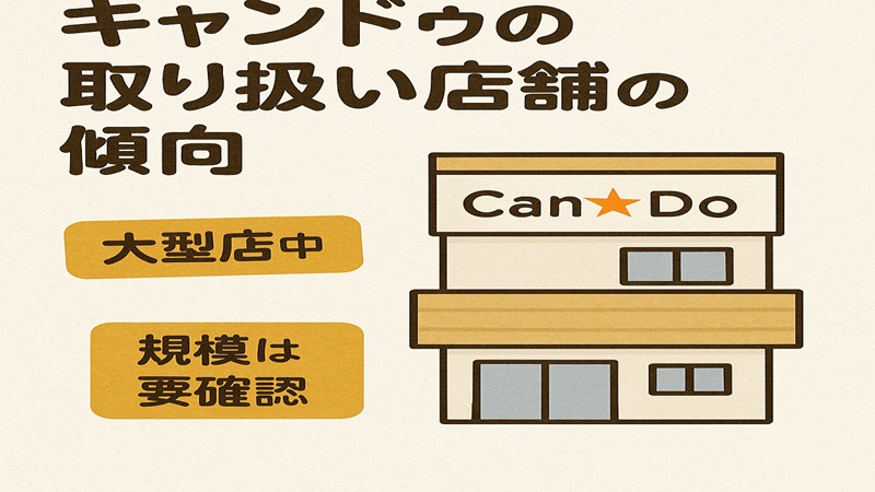 キャンドゥの取り扱い店舗の傾向