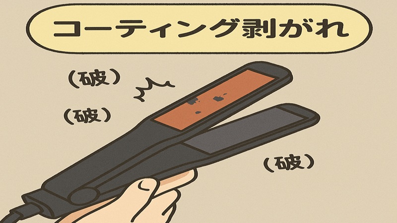 コーティング剥がれの見分け