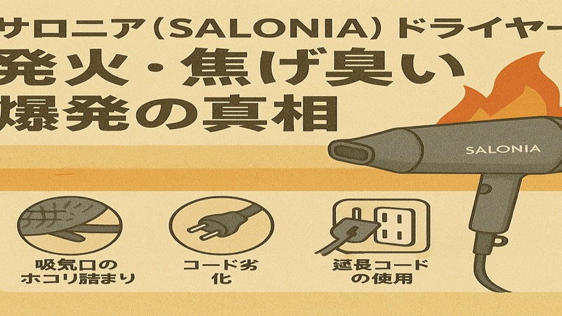サロニアドライヤーの発火・焦げ臭い・爆発の真相