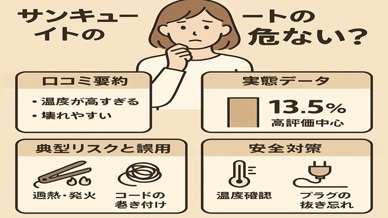 サンキューマートのヘアアイロンは危ない？口コミ実態