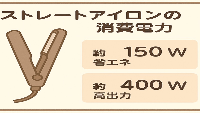 ストレートアイロンの消費電力