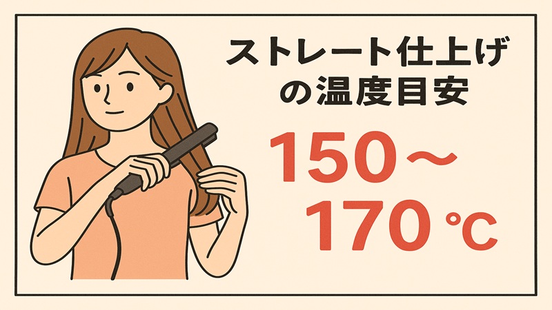 ストレート仕上げの温度目安