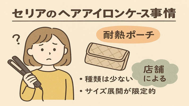 セリアのヘアアイロンケース事情