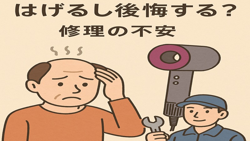 ダイソンのドライヤーははげるし後悔する？修理の不安