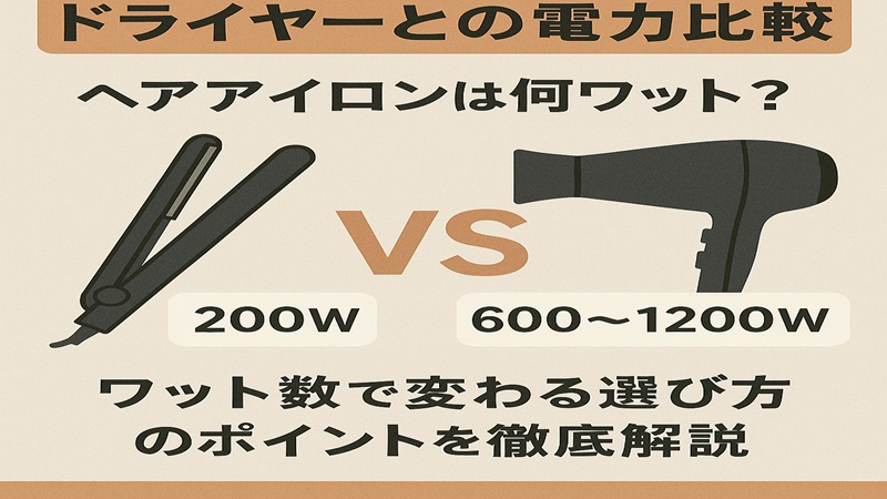 ドライヤーとの電力比較