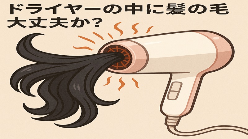ドライヤーの中に髪の毛大丈夫か？