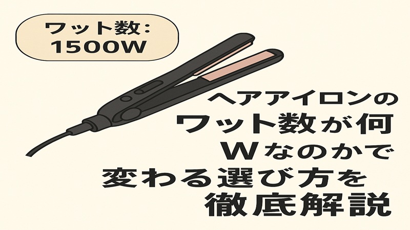 ヘアアイロンのワット数が何ワットなのかで変わる選び方を徹底解説