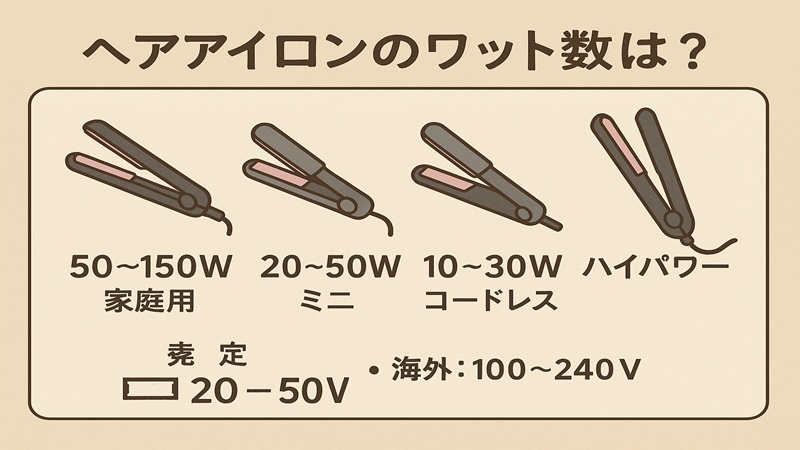 ヘアアイロンのワット数は？何ワットがいいのか目安