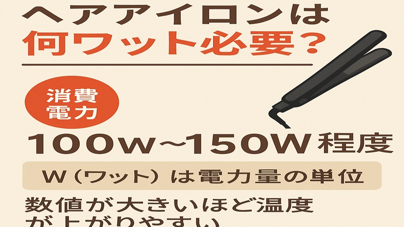 ヘアアイロンは何ワット必要？ワット数の基礎
