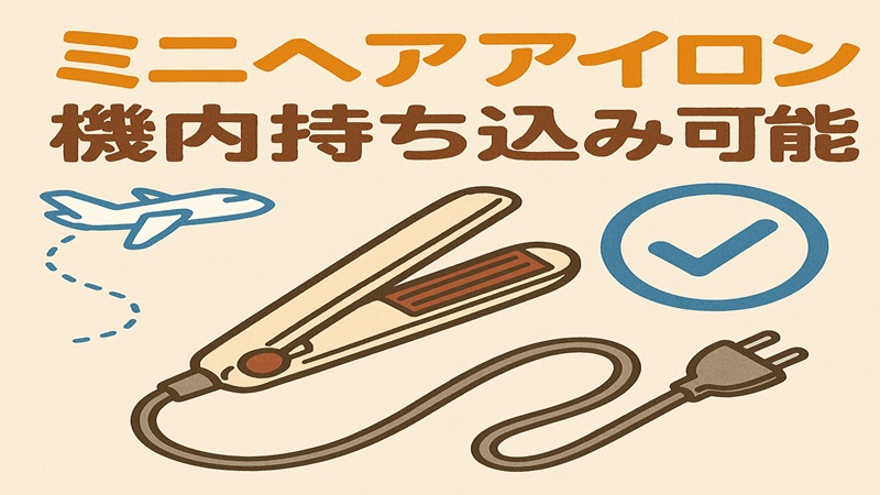 ミニヘアアイロンの機内持ち込み可能