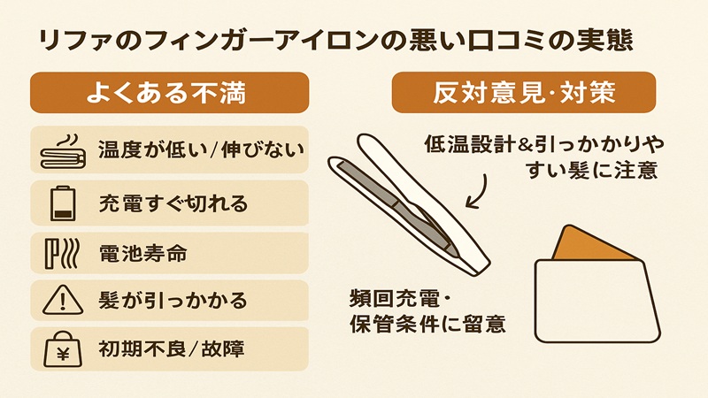 リファのフィンガーアイロンの悪い口コミの実態