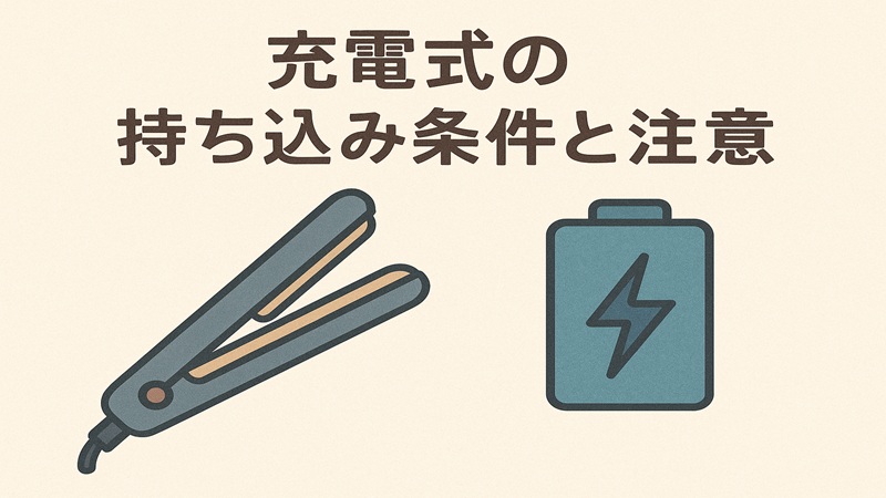 充電式の持ち込み条件と注意