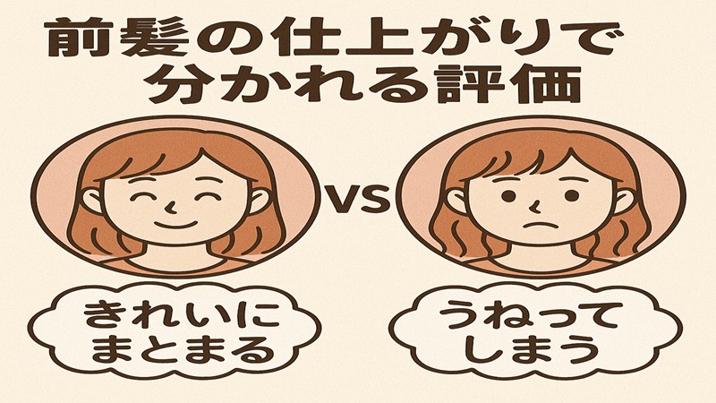 前髪の仕上がりで分かれる評価
