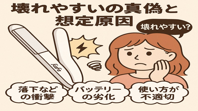 壊れやすいの真偽と想定原因