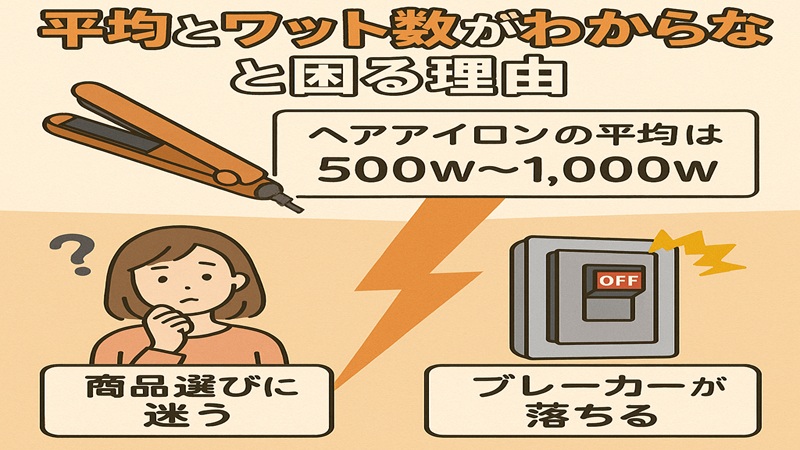 平均とワット数がわからないと困る理由