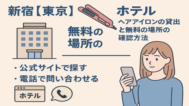新宿【東京】のホテルでヘアアイロンの貸出と無料の場所の確認方法