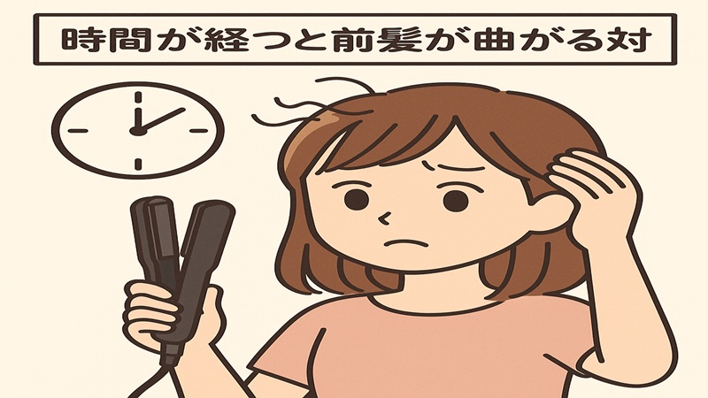 時間が経つと前髪が曲がる対処