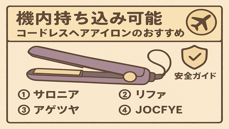 機内持ち込み可能コードレスヘアアイロンのおすすめ