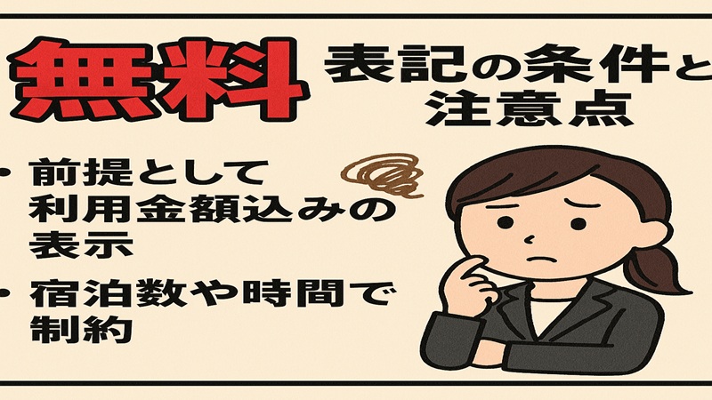 無料表記の条件と注意点の