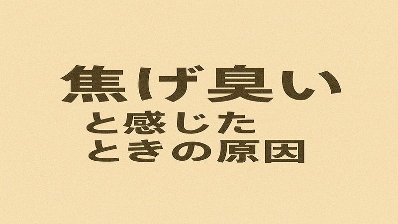 焦げ臭いと感じたときの原因
