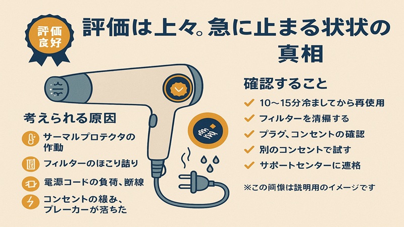 評価は上々。急に止まる症状の真相