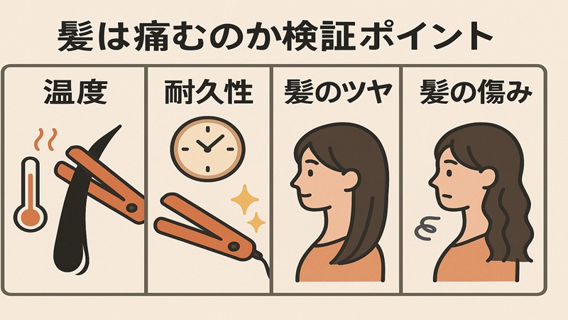 髪は痛むのか検証ポイント