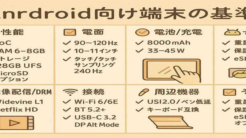 Android向け端末の基準