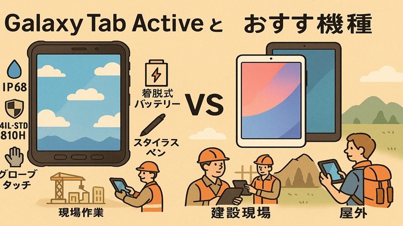 Galaxy Tab Activeとおすすめ機種