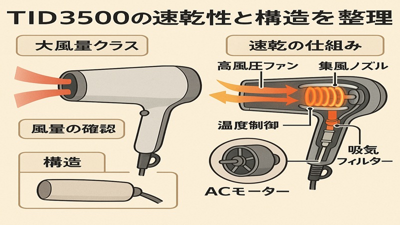 TID3500の速乾性と構造を整理
