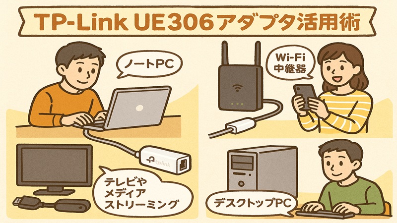 TP-Link UE306アダプタ活用術