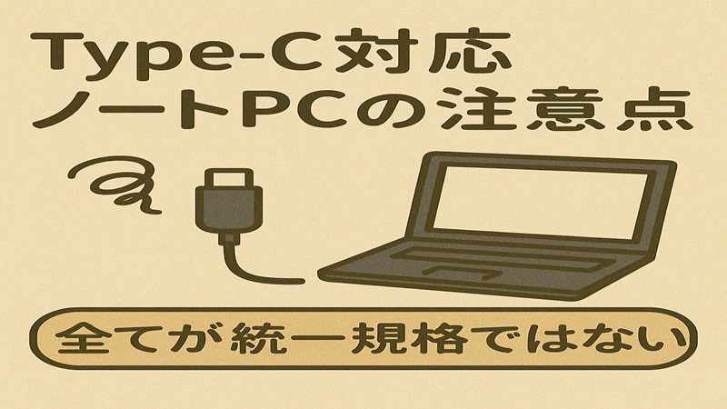 Type-C対応ノートPCの注意点