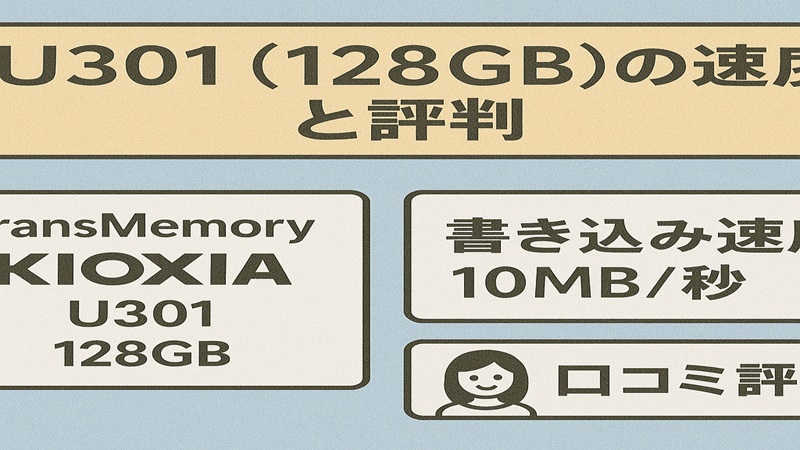 U301（128GB）の速度と評判