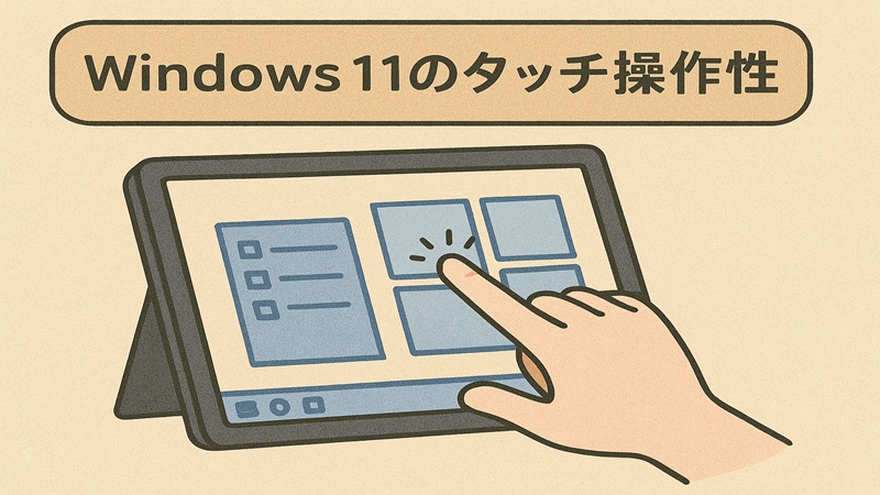 Windows11でのタッチ操作性
