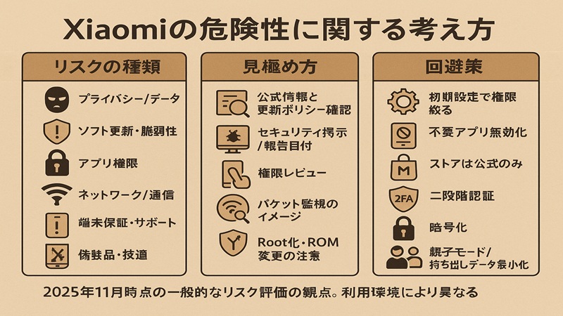 Xiaomiの危険性に関する考え方