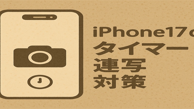 iPhone17のタイマー連写対策