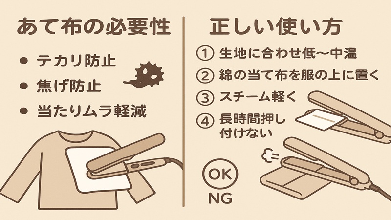 あて布の必要性と正しい使い方