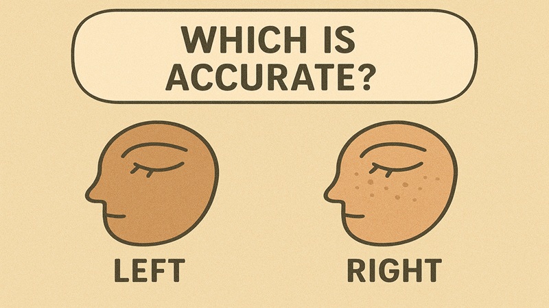 どっちが正しい？肌の色と質感