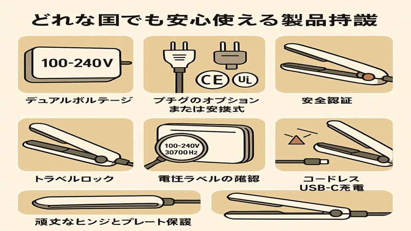 どの国でも安心して使える人気製品の特長は