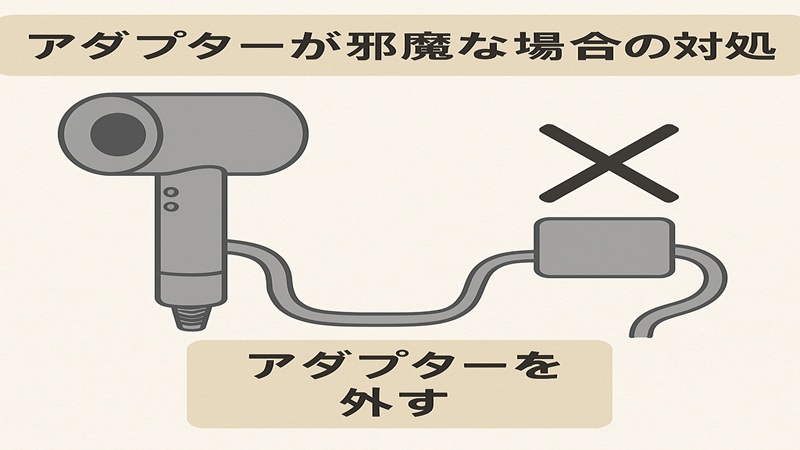 アダプターが邪魔な場合の対処