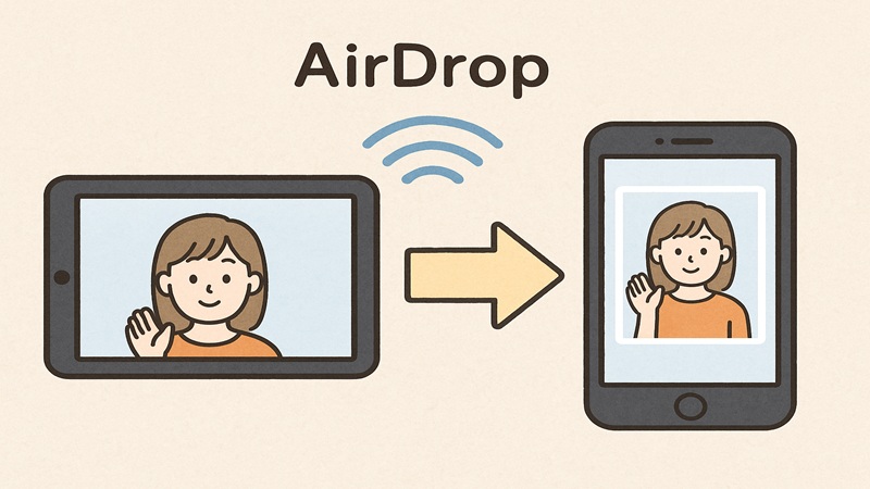 エアドロップで高速に共有