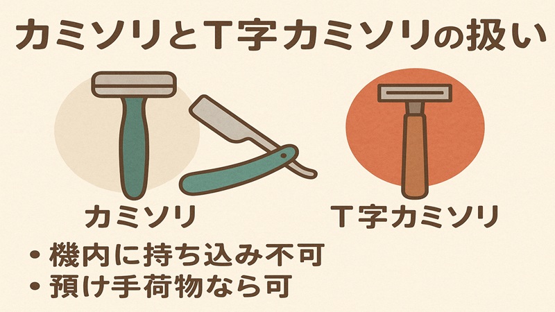 カミソリとT字カミソリの扱い