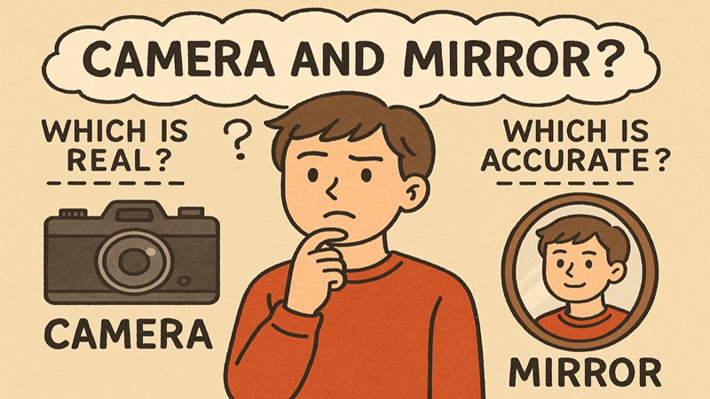 カメラと鏡はどっちが本当でどっちが近い？