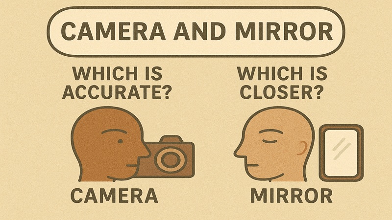 カメラと鏡はどっちが本当？どっちが近いかの理解