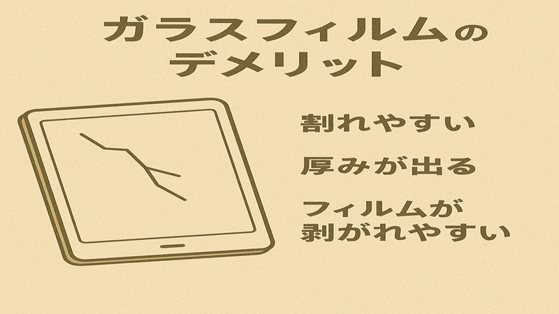 ガラスフィルムのデメリット