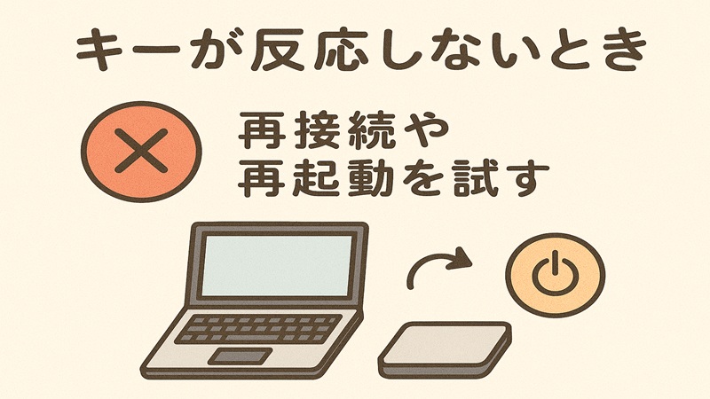 キーが反応しないときの対処