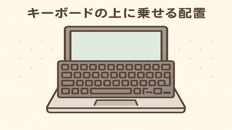 キーボードの上に乗せる配置