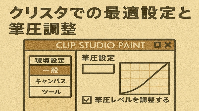 クリスタでの最適設定と筆圧調整