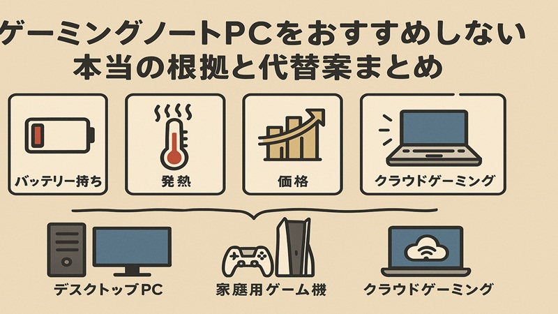ゲーミングノートpcをおすすめしない本当の根拠と代替案まとめ